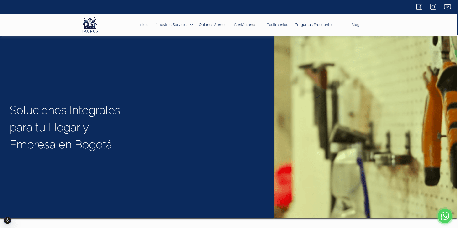 Multiservicios Taurus | Proyecto de Landing Page - RochCode Captura del proyecto Multiservicios Taurus - Landing Page desarrollado por RochCode